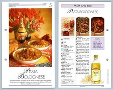 Pasta Bolognese #5 Pasta - Simply Delicious 1992 IMP Ltd Recipe Card