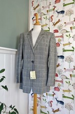 BNWOT AQUASCUTUM Grey check Wool jacket blazer size 14 reg