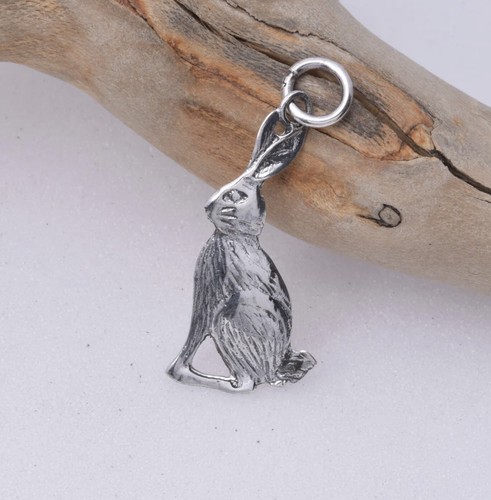 Moon gazing hare pendant - gazing,
