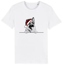 GERMAN SHEPHERD ALSATIAN Christmas Dog T-Shirt Mens Womens Kids Dogs Gift Puppy