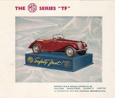 Victory Industries MG TF Electric 1:16 Scale Model 1954 UK Single Sheet Brochure