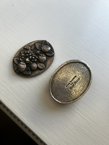Vintage silver scenes trinket - silver,