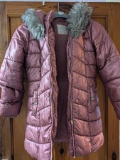 Metallic Pink Winter Coat Age 11 Years