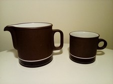 Hornsea Pottery Contrast Jug and Mug.
