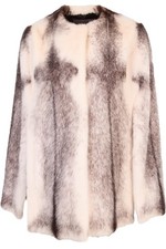 LILLY E VIOLETTA WHITE MINK FUR CAPE ONE SIZE