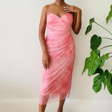 Zara Pink Printed Tulle