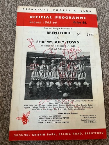 Multi signed brentford - brentford, v