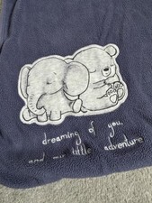 Blue Baby Blanket Soft Lightweight Fleece, Newborn Pram Crib, Moses Basket