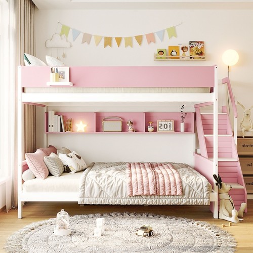 Wood twin over full - wood, bunk