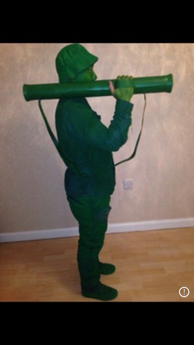 Green toy soldier costume - green,