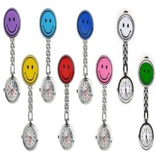 Nurse Stainless Steel Fob Pocket Watch Clip On