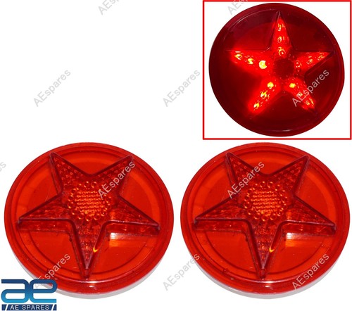 Red star led side marker - red,