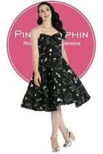 Hell Bunny Binky Bunny Rabbit Print 50's Vintage Summer Easter Fashion Dress 