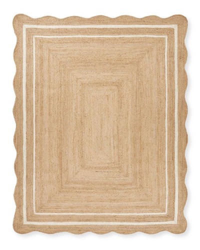 Jute rug scallop - jute,