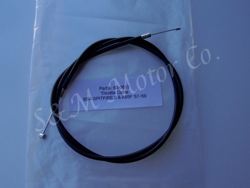 Bsa throttle cable a65 a65s - throttle,