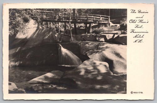 Postcard rppc the basin and - postcard,