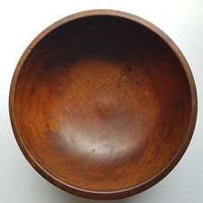 Danish Teak Wood Bowl dish vintage MCM wooden crafted 20cm Denmark Mid Century