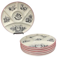 Vintage Gien Fondue Plates |