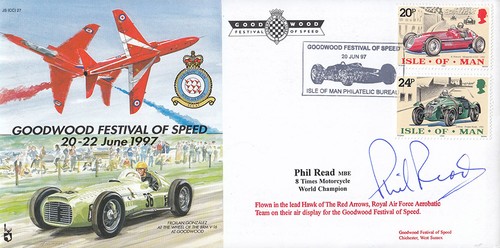 Signed first day cover motor - signed,