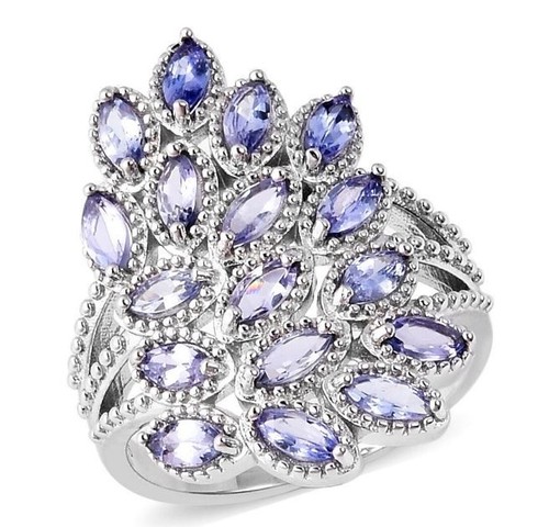 Cut amethyst ring - amethyst, sterling