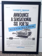 Framed original classic car - framed,