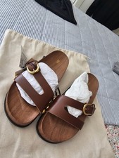 BNWT ZARA Brown Leather Slip