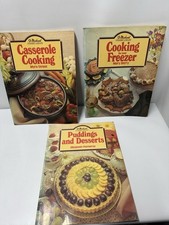 three vintage cookbooks from