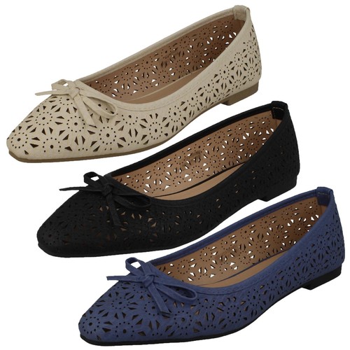 Ladies spot ballerina flat - ladies,