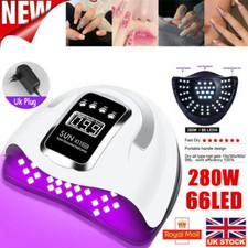 280W Nail Lamp 66Led Uv Tool Professional Polish Dryer Gel Acrylic Curing Lights