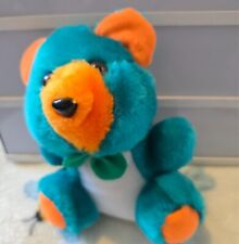 Vintage Jade & Orange Teddy Bear Possible Old Tonka Plush