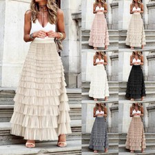 Women Pleated Maxi Skirt