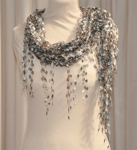 Ladies sparkly shawl scarves - sparkly,