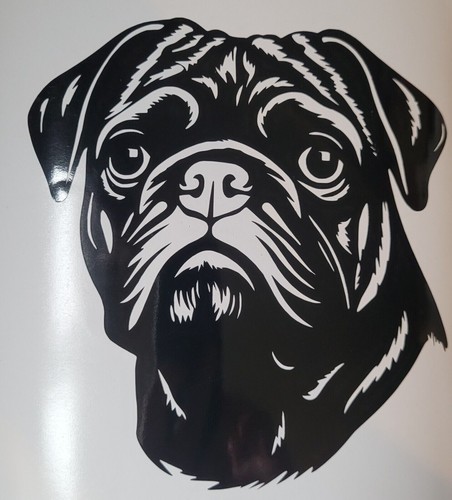 Pug dog vinyl sticker - sticker, car