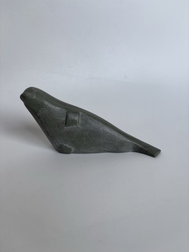 Vintage green soapstone carved - green,