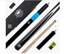PRO147 Striker DELUXE Snooker Cue and Case Set + Extensions + Chalks 8.00mm Tip
