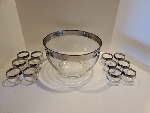 Vintage punch bowl set mcm - set,