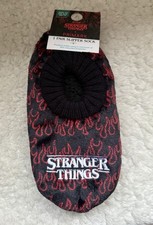 BNWT Primark x Stranger Things Black Red Slipper Socks Size UK 6-8