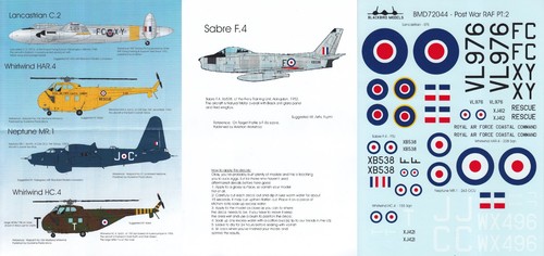 Blackbird models decals - models,