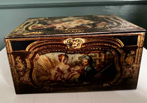 Vintage biscuit tin antique - vintage, 'antique