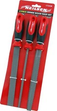3pc Wood Rasp File Set Steel