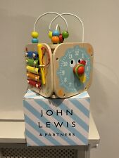 John Lewis Wooden activity cube 12 Months Plus - Sounds Sorting Time Hand Eye