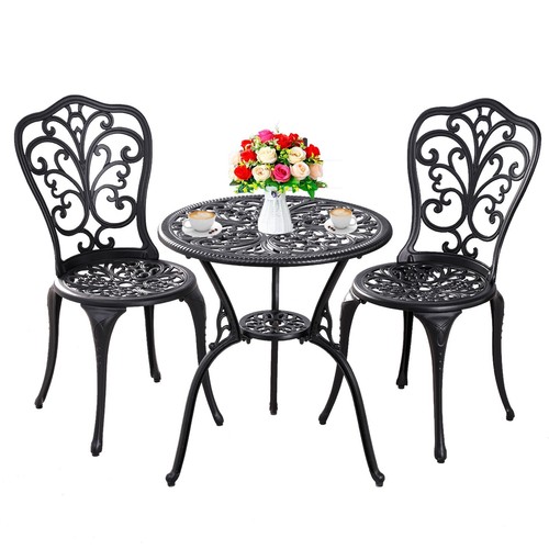 Piece cast aluminum bistro - aluminum,