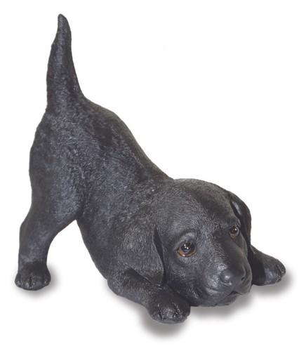 Black labrador dog ornament - black,