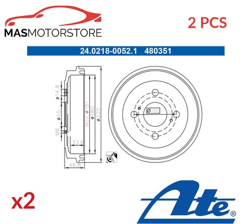Brake drum pair - drum, set