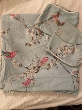 Double Duvet Cover Set with 2 Pillowcases Birds & Butterflies Reversible Dunelm