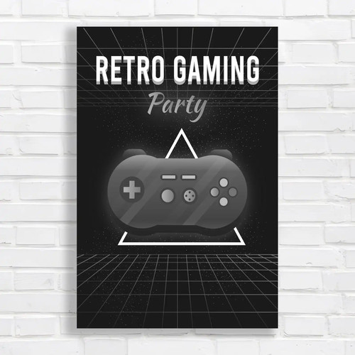 Retro gaming party black - retro, white