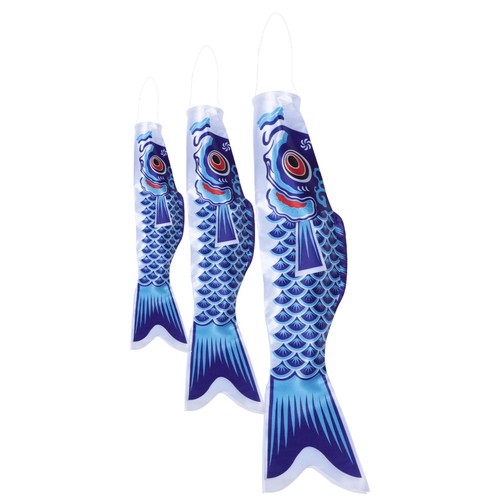 3pcs blue polyester carp - 3pcs,