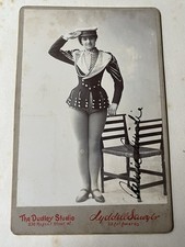 RARE Antique Cabinet Card Dudley Studio Actress Circus Performer Annie Ainslie