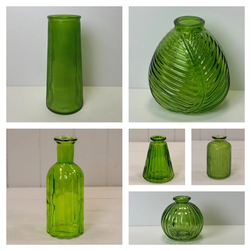Emerald green glass - green, stem