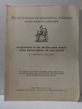 1963 IME Large marine Diesel Engine Developments paper by P Jackson 